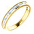 14k Yellow Gold Baguette Diamond Half Eternity band 3/4 Ctw.