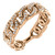 14k Rose Gold 6mm Diamond Link Ring Band 1/3 ctw