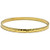 14k Yellow Gold Domed 4mm Wide Hammered Slip-on Solid Bangle 7 1/2 Inches
