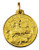 14kt Yellow Gold 25.0 mm Round Saint George Medal