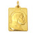 14K Gold Jesus (Our Lord) Cross Medal Pendant 22mm x 28mm