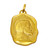 14K Gold Jesus (Our Lord) Medal Pendant 18.5mm x 22.0mm