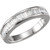 14k White Gold Baguette Diamond Band 3/4 ctw 4.75mm