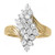 14k Gold Ladies Prong-set 1/2ct Diamond Cluster Ring