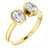 1.00 CTW. Two-Stone Oval Cut Diamond Ring in 14K Gold
