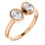 1.00 CTW. Two-Stone Oval Cut Diamond Ring in 14K Gold