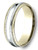 18Kt Gold and Platinum Two Tone Double Milgrain Wedding Band 6mm