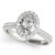 18k White Gold 2.00 ctw Oval Halo-Styled Engagement Ring SI2 G COLOR