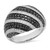 1.88 ct Black and White Diamond Ring On 14k White Gold.
