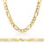 10k Gold 10.25mm Open Figaro Chain 26 Inches