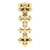 14k Yellow gold 1/10 CTW Diamond Cross Ring