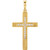 14kt Yellow Gold .10 CTW Diamond Cross Necklace 25mm x 14mm