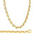 14K Yellow Gold 7.6mm Handcrafted Rolo Chain Necklace 18 Inches