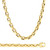 14K Yellow Gold 10mm Handcrafted Rolo Chain Necklace 40 Inches