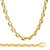14K Yellow Gold 13mm Handcrafted Rolo Chain Necklace 16 Inches