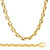 14K Yellow Gold 15mm Handcrafted Rolo Chain Necklace 16 Inches