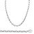14K White Gold 4mm Handcrafted Rolo Chain Necklace 22 Inches