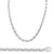 14K White Gold 4mm Handcrafted Rolo Chain Necklace 22 Inches