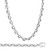 14K White Gold 7.6mm Handcrafted Rolo Chain Necklace 22 Inches