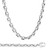 14K White Gold 10mm Handcrafted Rolo Chain Necklace 24 Inches