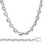 14K White Gold 11mm Handcrafted Rolo Chain Necklace 30 Inches