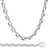 14K White Gold 15mm Handcrafted Rolo Chain Necklace 30 Inches