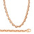 14K Rose Gold 7.6mm Handcrafted Rolo Chain Necklace 32 Inches