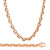 14K Rose Gold 8.8mm Handcrafted Rolo Chain Necklace 18 Inches