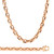 14K Rose Gold 10mm Handcrafted Rolo Chain Necklace 22 Inches