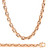 14K Rose Gold 10mm Handcrafted Rolo Chain Necklace 40 Inches