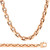 14K Rose Gold 11mm Handcrafted Rolo Chain Necklace 24 Inches