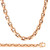 14K Rose Gold 13mm Handcrafted Rolo Chain Necklace 18 Inches