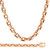 14K Rose Gold 15mm Handcrafted Rolo Chain Necklace 30 Inches