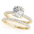 14k White Gold  3/4 Carat  Round cut Engagement Ring Wedding Set