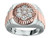 14k Two Tone Rose Gold President Jubilee Cluster Diamond Ring 1.00Ctw.