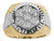 14k Two Tone Gold President Jubilee Cluster Diamond  Ring 2.00 Ctw.