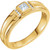 14k Gold 5.5mm Princess Cut Diamond Band 1/3 CTW