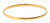 14k Yellow Gold 4mm  Comfort Fit High Polished Slip-on Solid Bangle 7.5 Inches
