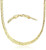14k Yellow Gold Braided Herringbone Necklace 3mm 18"