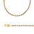 14k Gold 4mm Tri-color Rope Chain 18 Inches