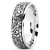 14k 7mm Hand Engraved Comfort Fit Two Tone Wedding Band M909