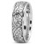 14k 7mm Hand Engraved Comfort Fit Two Tone Wedding Band M954