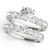 14k White Gold 1 3/4 Carat  Round cut Engagement Ring Wedding Set 50274