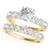 14k White Gold 1 3/4 Carat  Round cut Engagement Ring Wedding Set 50274