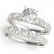 14k White Gold 1.25 Carat  Round cut Engagement Ring Wedding Set 50632