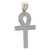 14k Yellow Gold 70mm High Ankh Cross Pendant Covered With Cubic Zirconia