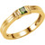 14k Gold Family Mother's Ring, 3 Stone (Available in 1,2,3 Stones)