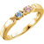 14k Gold Family Mother's Ring, 2 Stone (Available in 1,2,3,4,5 Stones) #71087