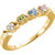 14k Gold Family Mother's Ring, 3 Stone (Available in 1,2,3,4,5 Stones) #71087