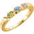 14k Gold Family Mother's Ring, 5  Stone (Available in 1,2,3,4,5 Stones) #71087